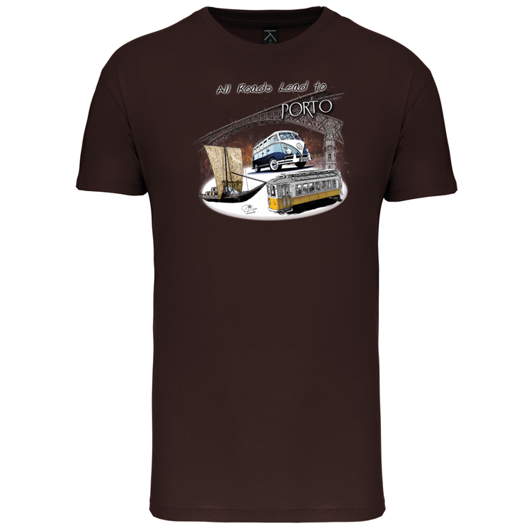 T-Shirt Algodão Biológico All Roads Lead to Porto