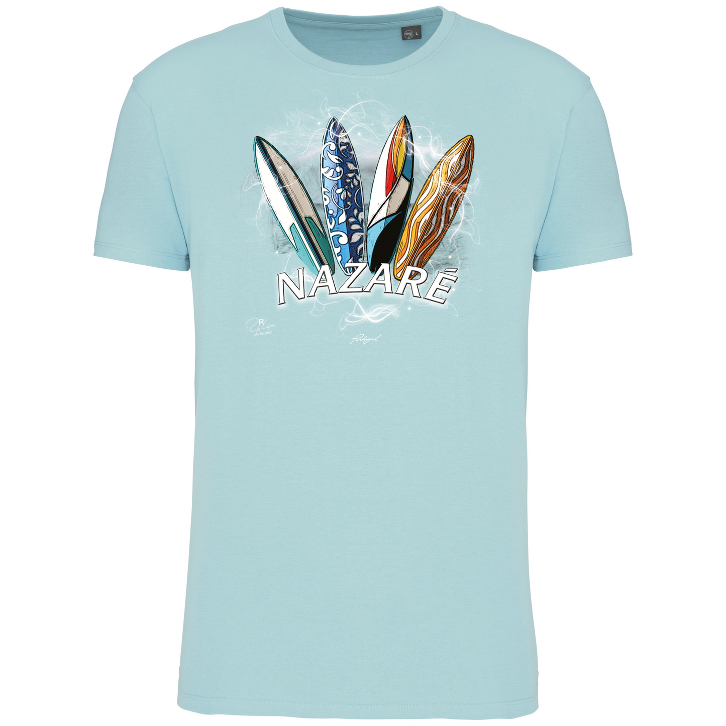 T-Shirt Algodão Biológico Surfboards Nazaré