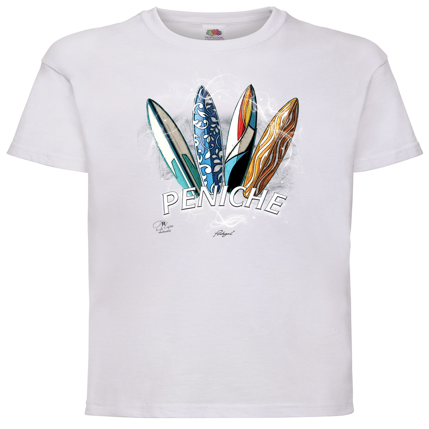 T-shirt Fruit of the Loom Kids Surfboards Peniche