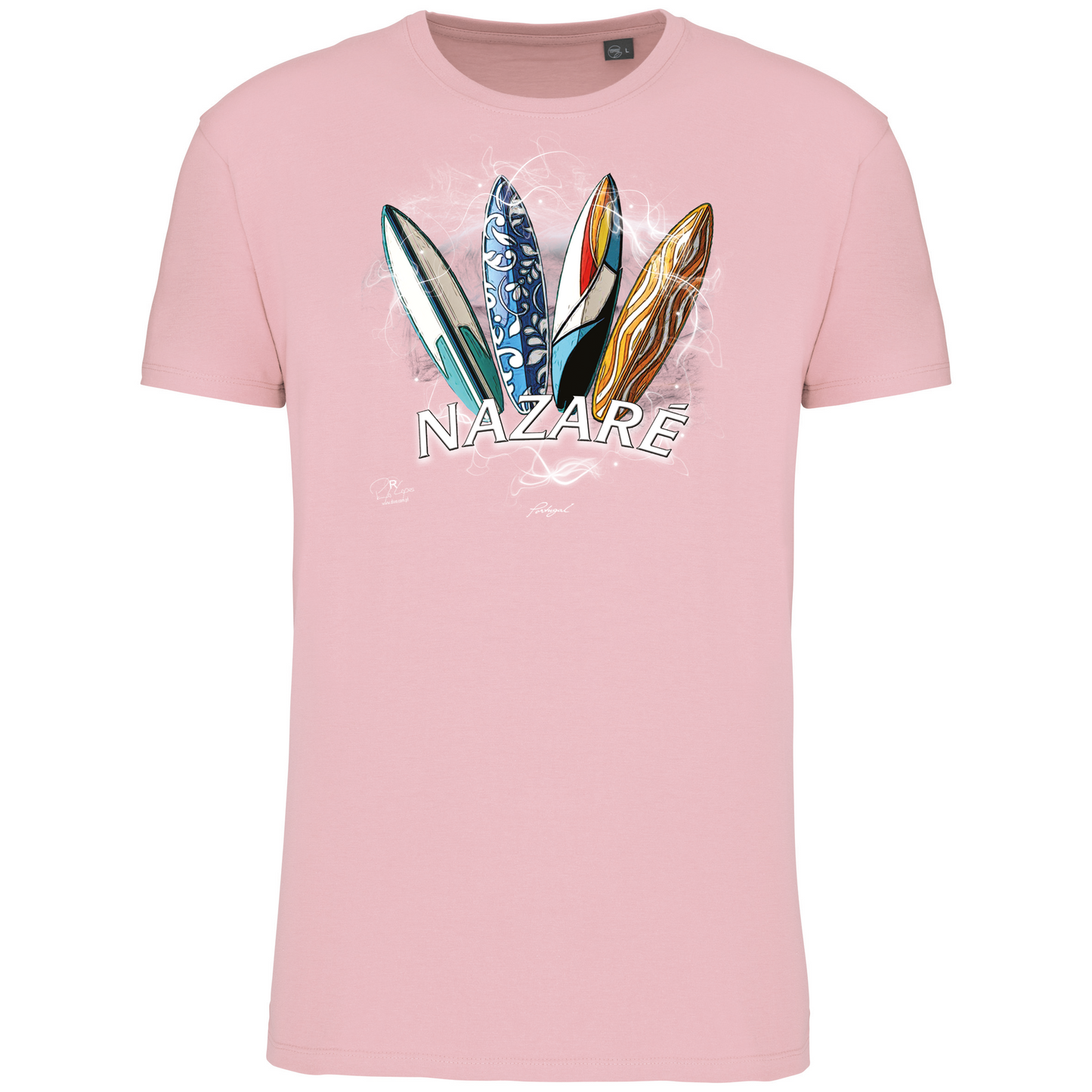 T-Shirt Algodão Biológico Surfboards Nazaré