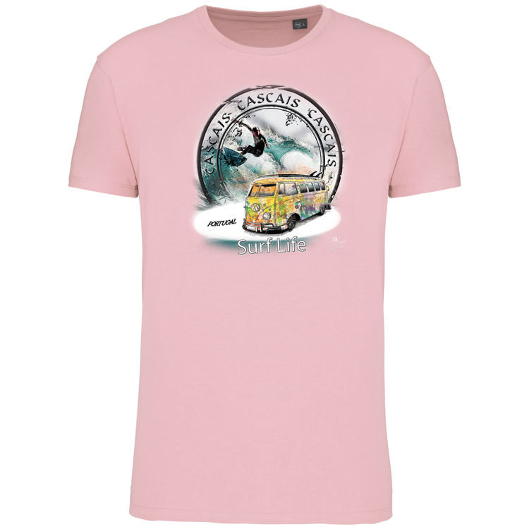 T-Shirt Algodão Biológico Surf Life Cascais