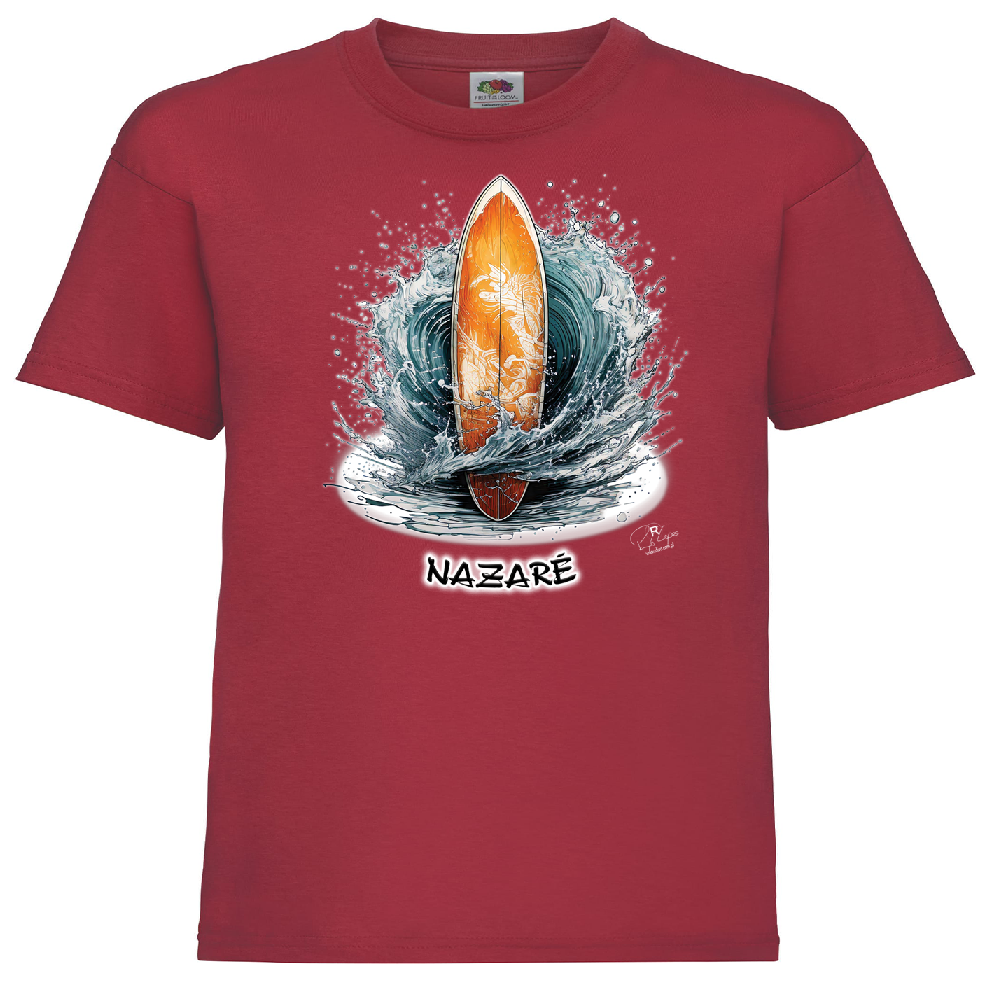 T-shirt Fruit of the Loom Kids Prancha Nazaré