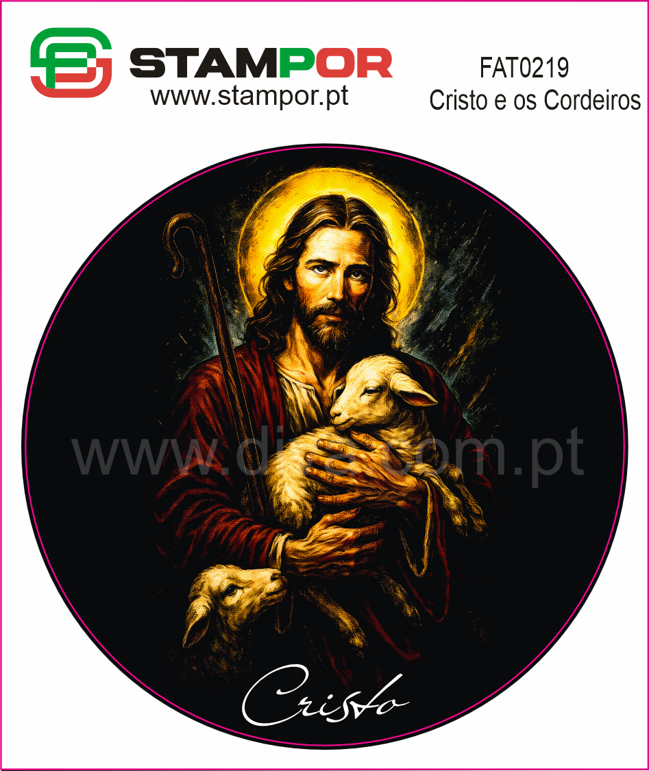 Sticker Cristo e os Cordeiros