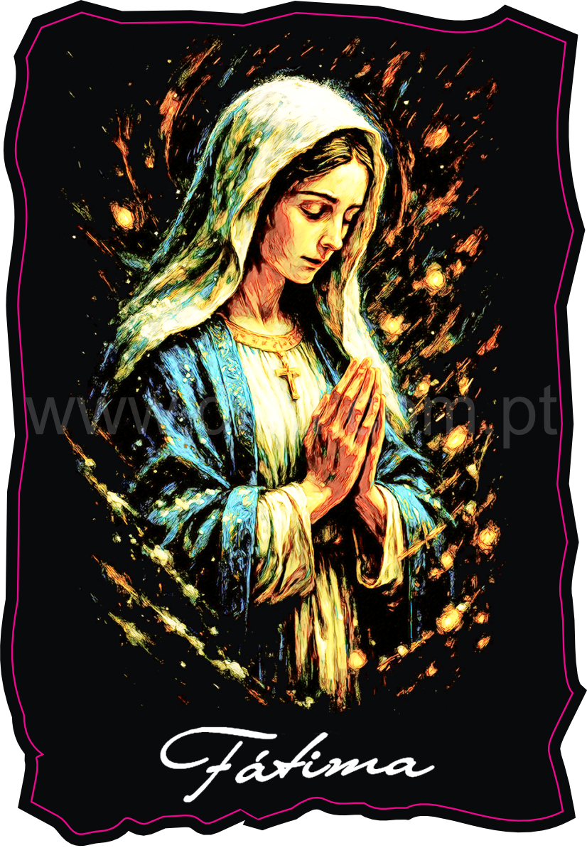 Magnético de Madeira Santa a Rezar