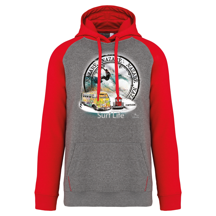 Sweatshirt com capuz Surf Life Nazaré