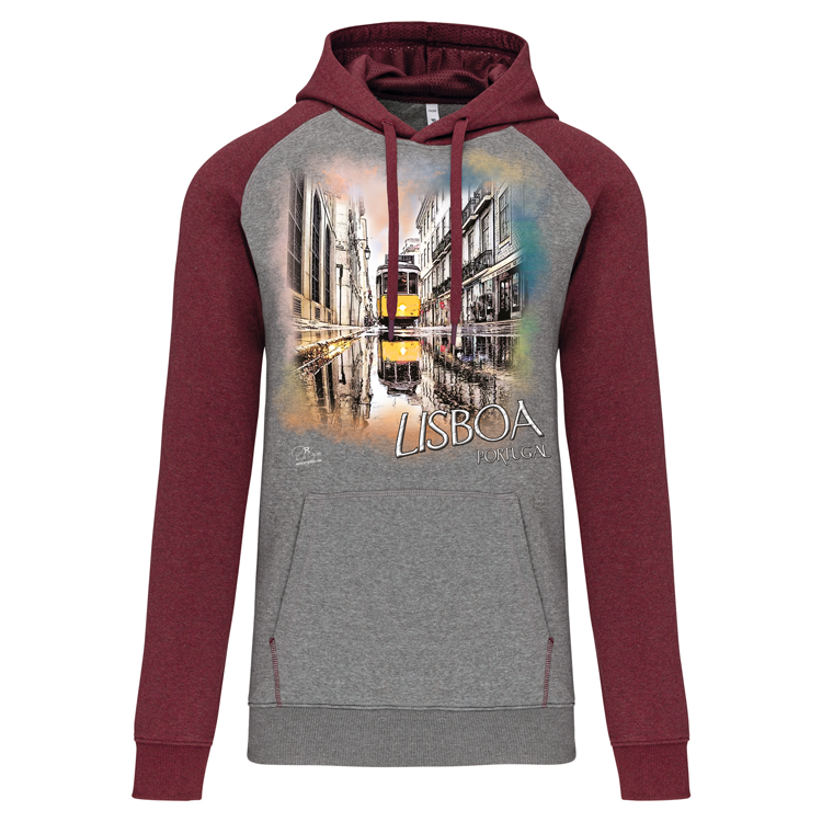 Sweatshirt Bicolor com capuz Espelho Lx