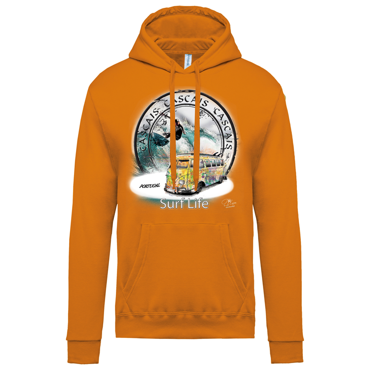 Sweatshirt Kariban com Capuz Surf Life Cascais