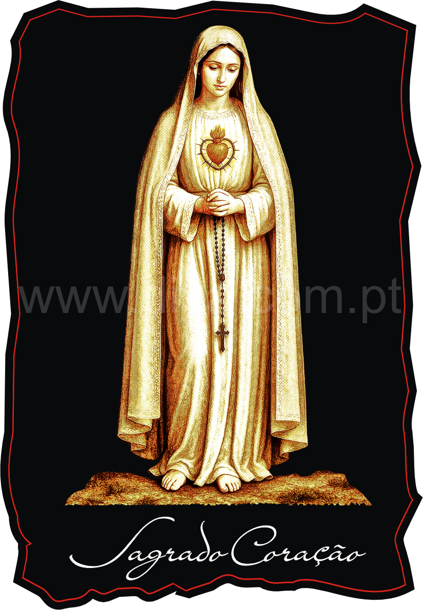 Magnético de Madeira Sagrado Coração
