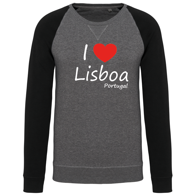 Sweatshirt Bicolor sem capuz I Love lx