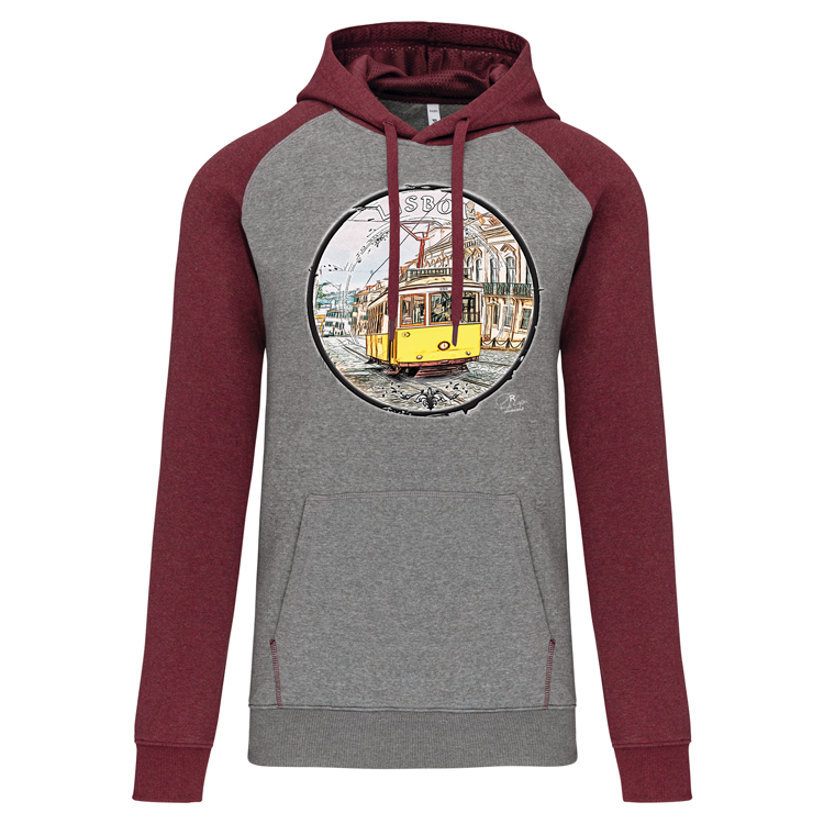 Sweatshirt Bicolor com capuz Calçada do Combro