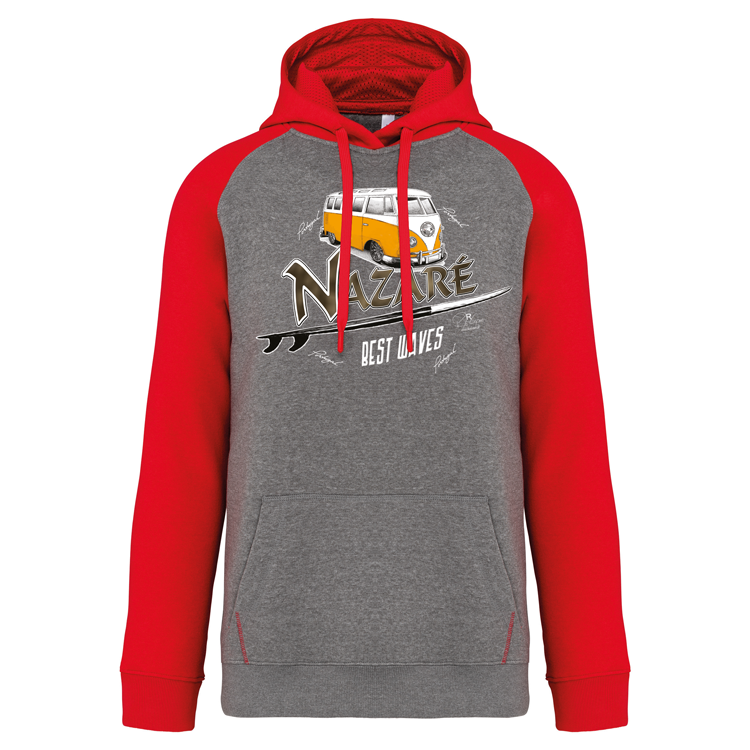 Sweatshirt Bicolor com capuz Pão de Forma Nazaré