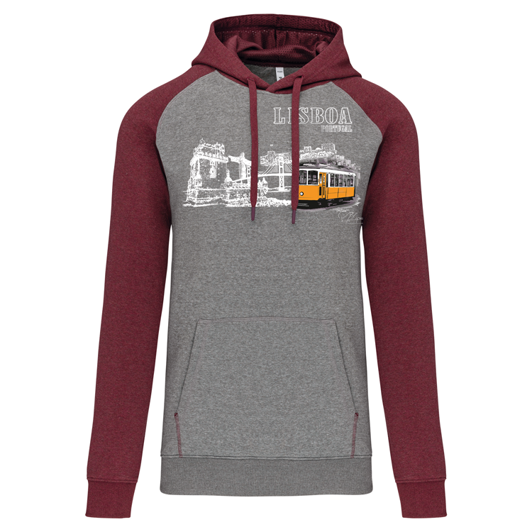 Sweatshirt Bicolor com capuz Monumentos lx