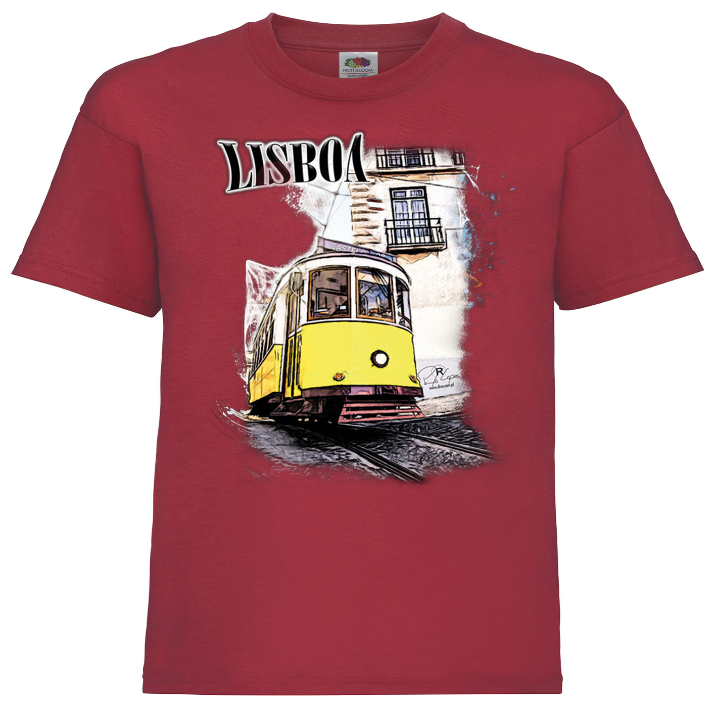 T-shirt Fruit of the Loom Kids Crazy Tram