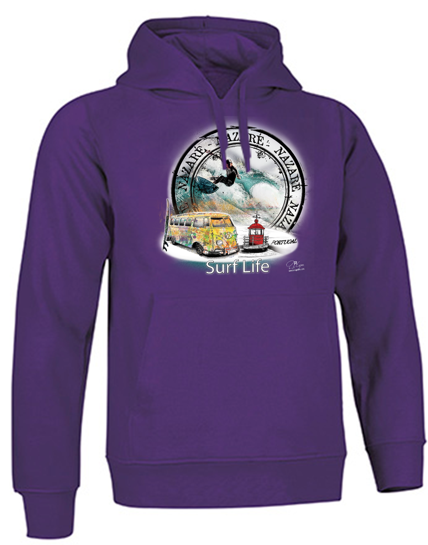 Sweatshirt Valento com Capuz, Surf Life Nazaré