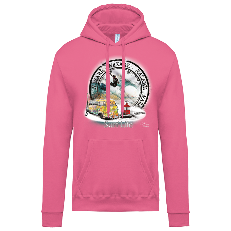 Sweatshirt Kariban com Capuz Surf Life Nazaré