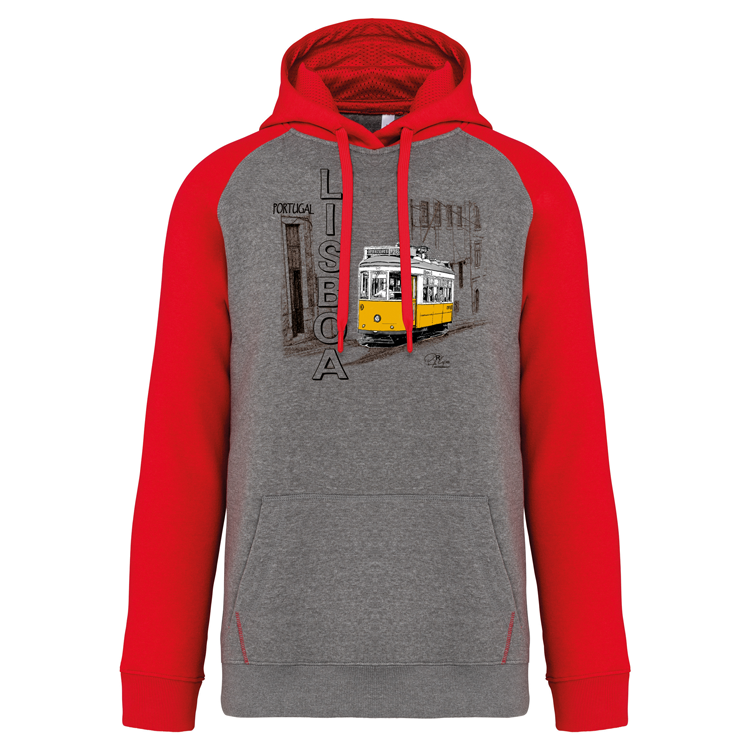 Sweatshirt Bicolor com capuz Eléctrico 4