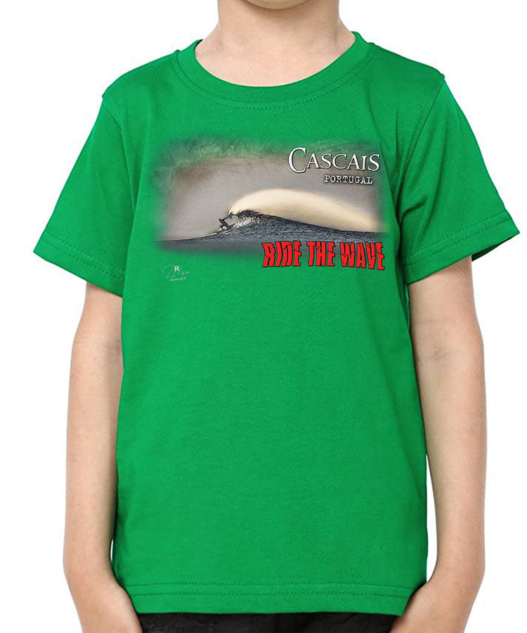 T-shirt Kids Ride the Wave Cascais