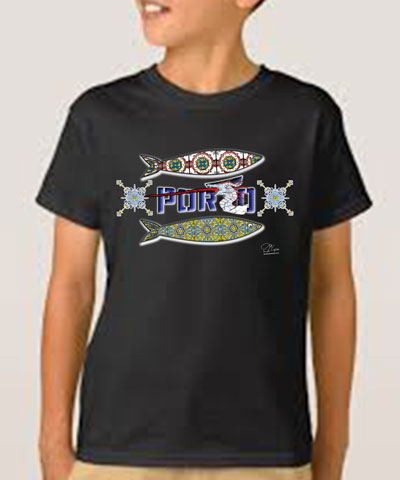 T-shirt Kids 2 Sardinhas Porto