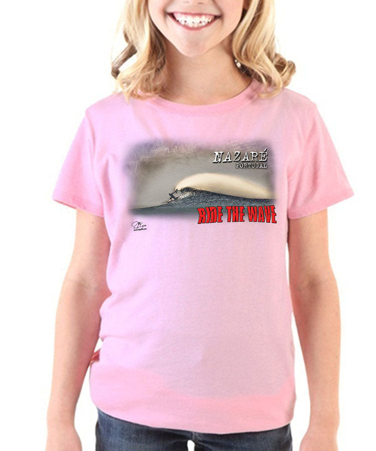T-shirt Kids Ride the Wave Nazaré