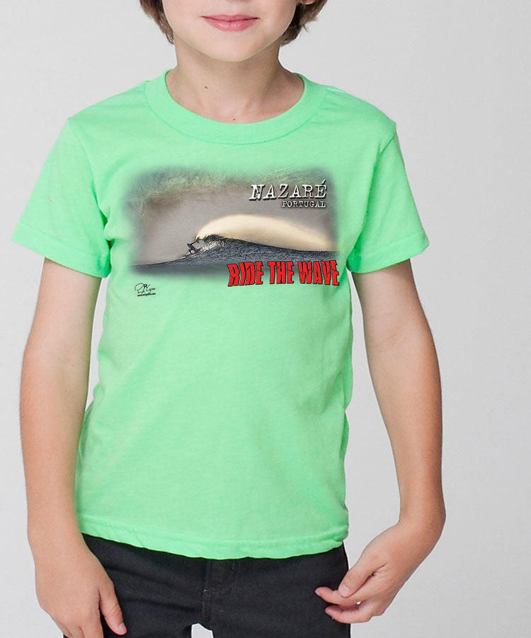 T-shirt Kids Ride the Wave Nazaré