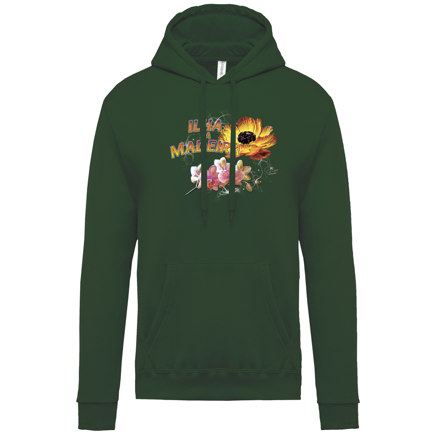 Sweatshirt Kariban com Capuz Madeira Flowers