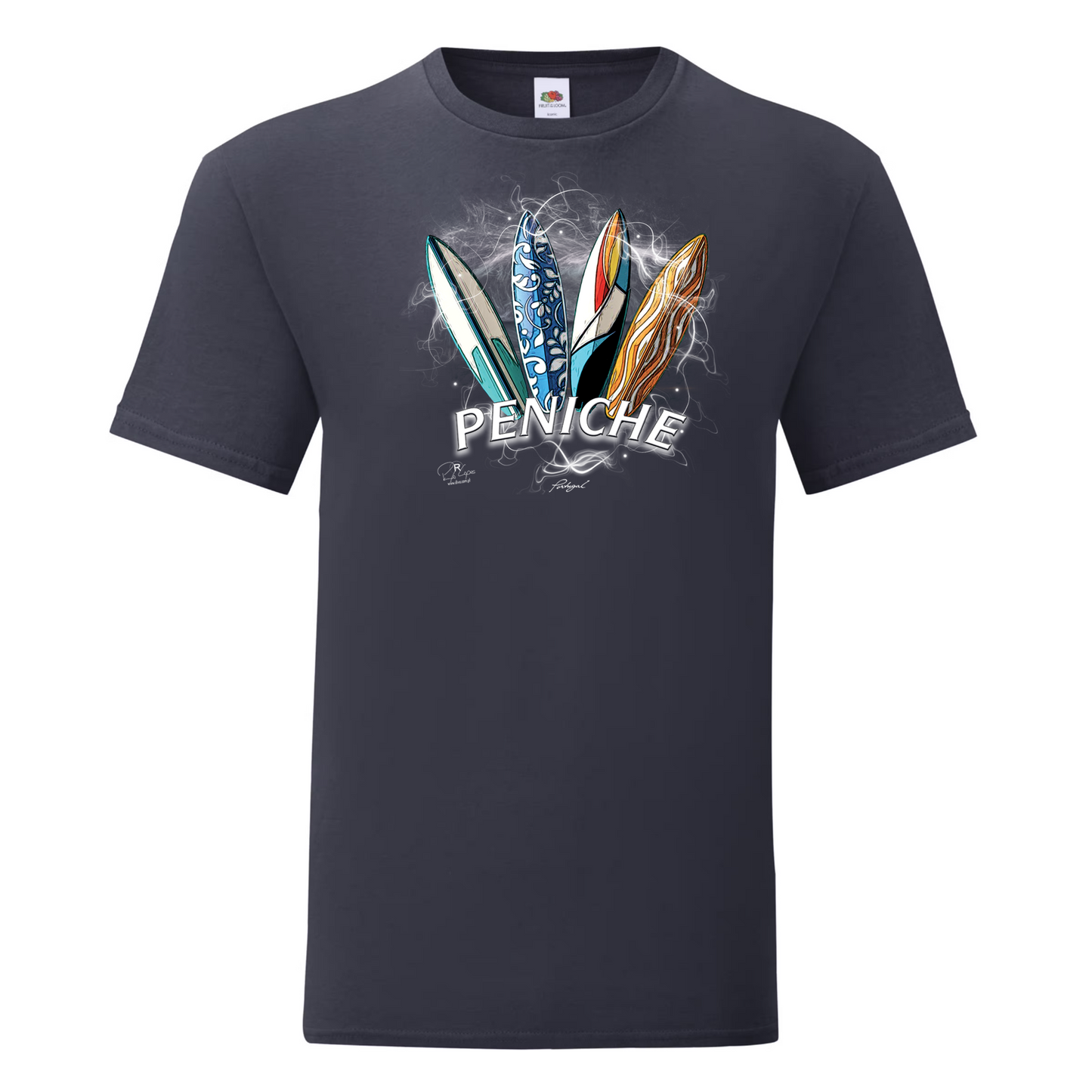 T-shirt Fruit of the Loom, Iconic, 150g, Surfboards Peniche