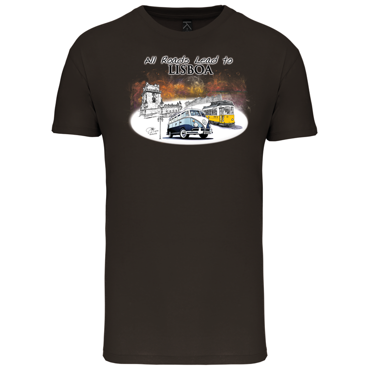 T-Shirt Algodão Biológico All Roads Lead to Lisboa