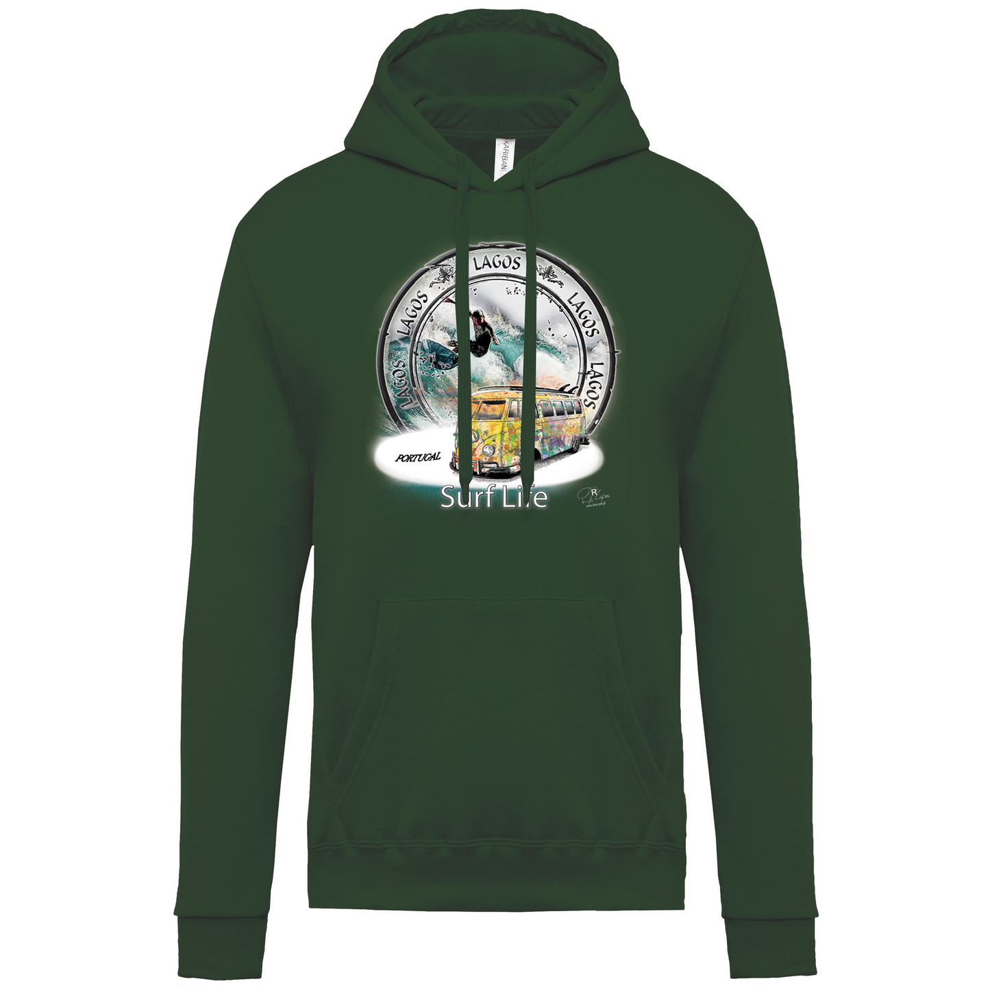 Sweatshirt Kariban com Capuz Surf Life Lagos