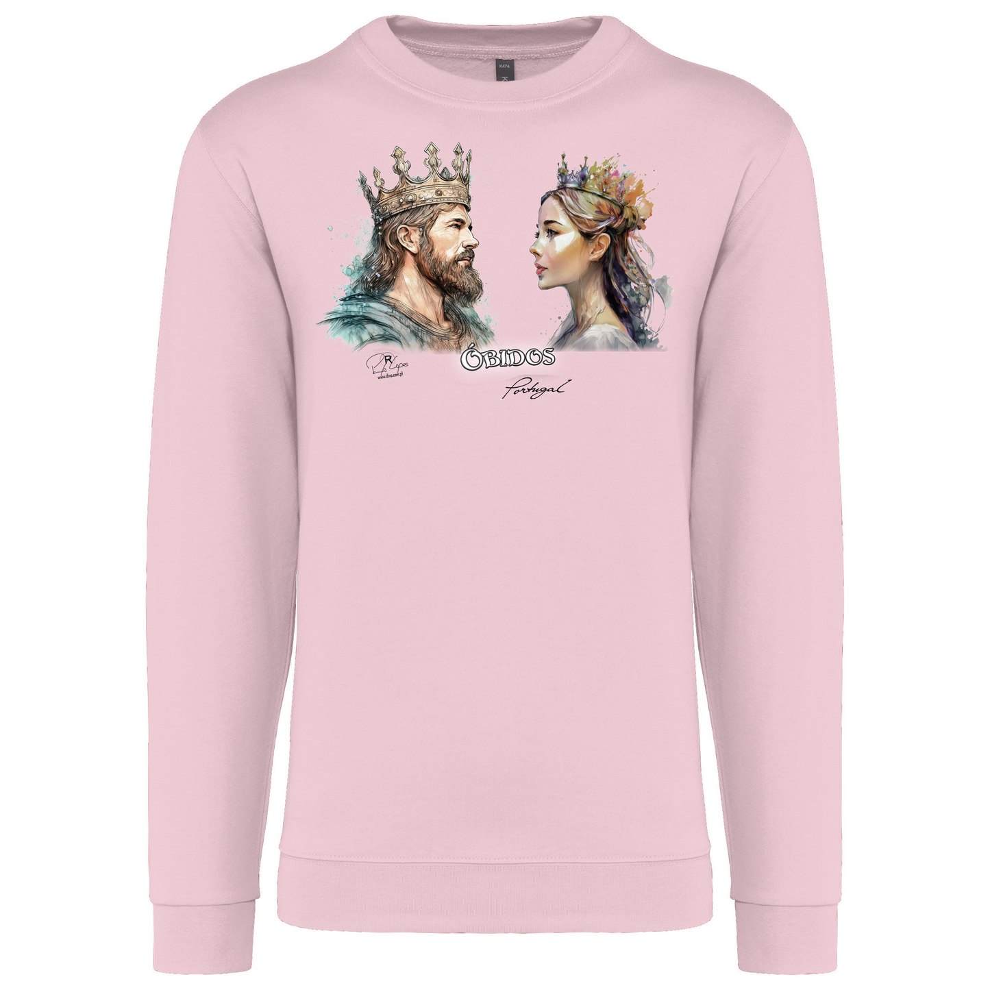 Sweatshirt Kariban sem Capuz King and Queen Óbidos