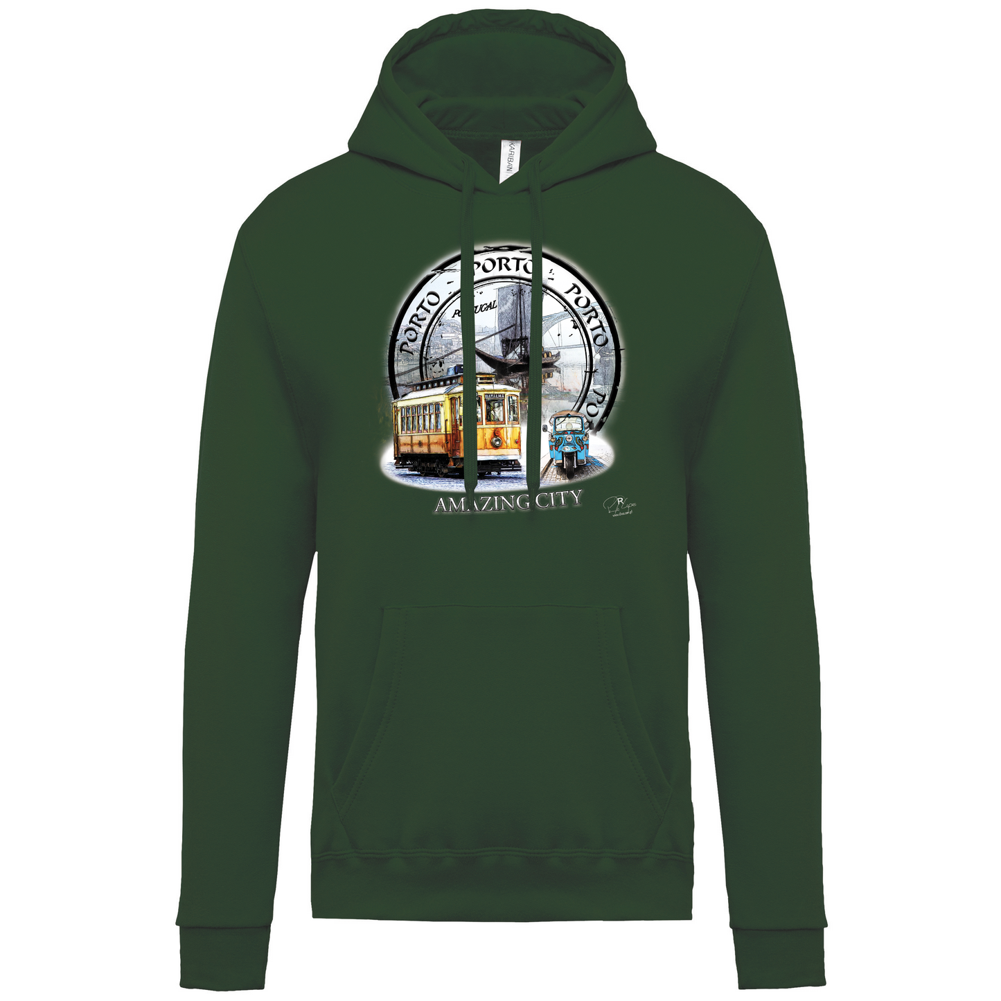Sweatshirt Kariban com Capuz Amazing City Porto