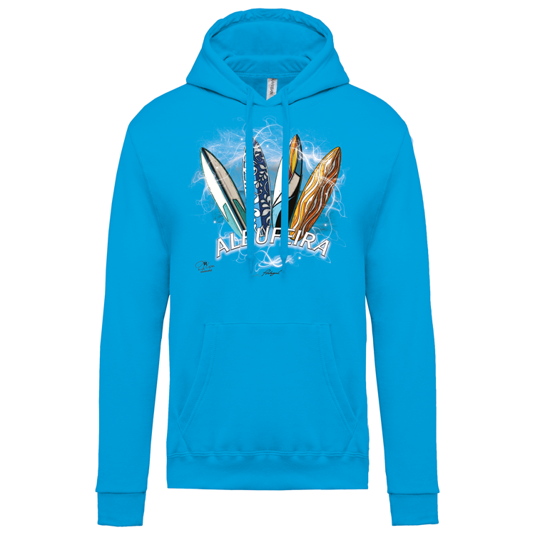 Sweatshirt Kariban com Capuz Surfboards Albufeira