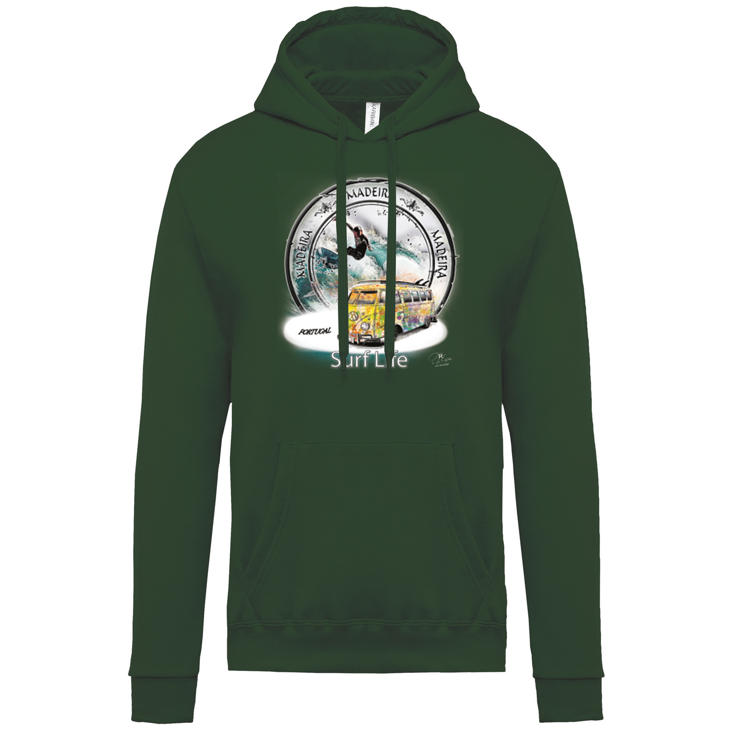 Sweatshirt Kariban com Capuz Surf Life Ilha da Madeira