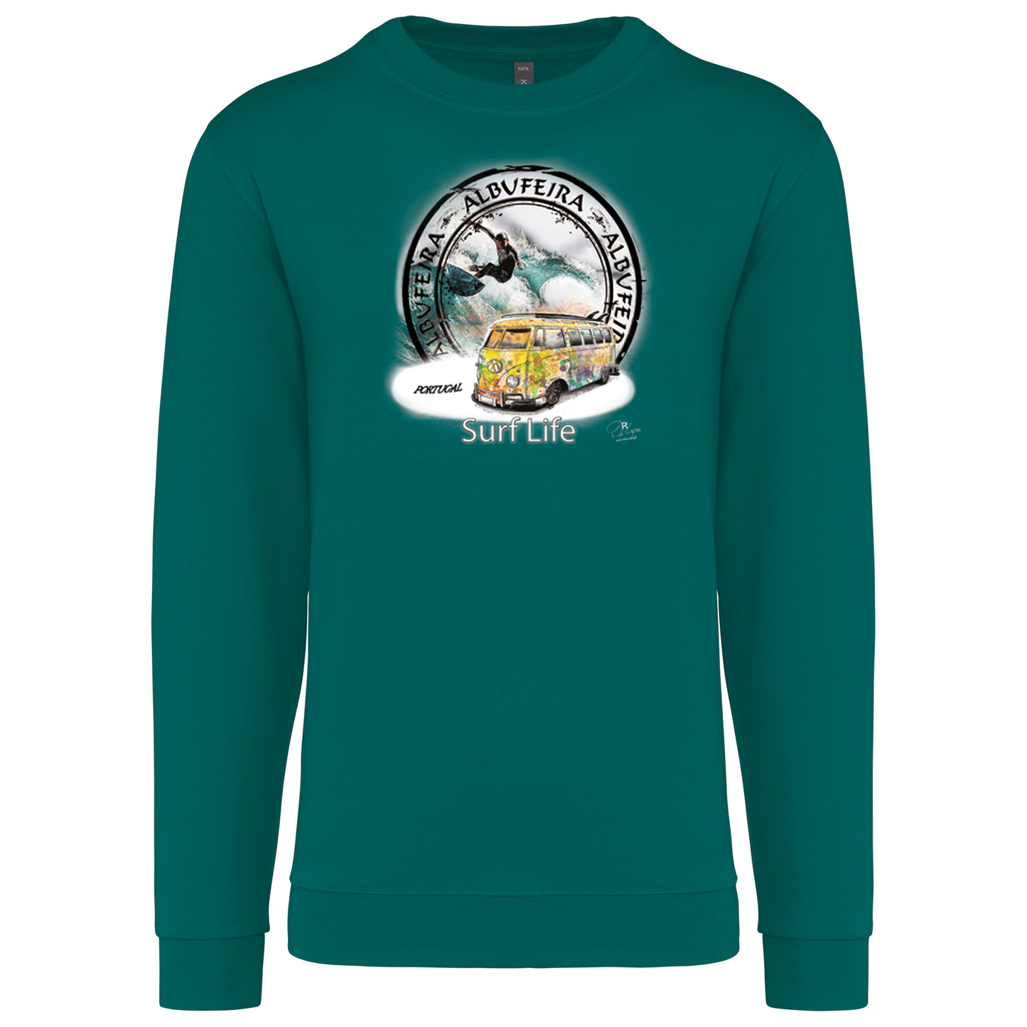 Sweatshirt Kariban sem Capuz Surf Life Albufeira