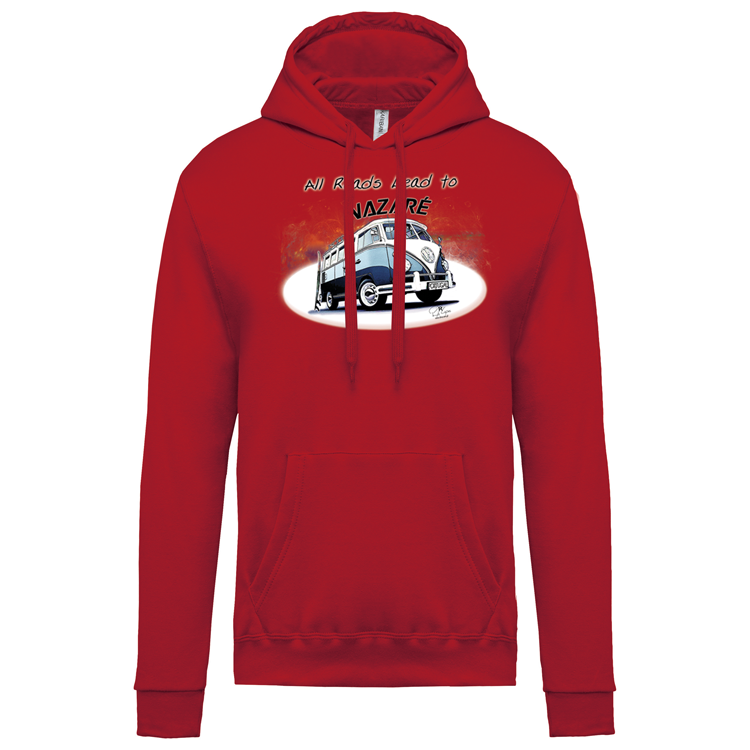 Sweatshirt Kariban com Capuz All Roads Lead to Nazaré