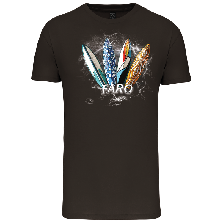 T-Shirt Algodão Biológico Surfboards Faro