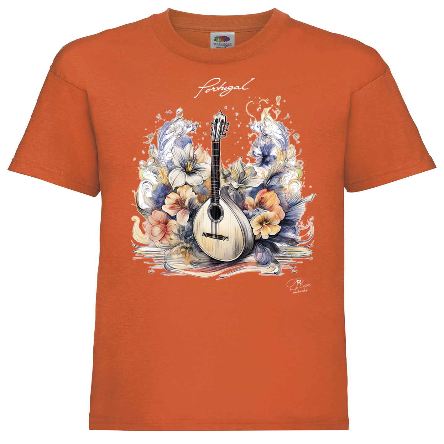 T-shirt Fruit of the Loom Kids Guitarra Portuguesa