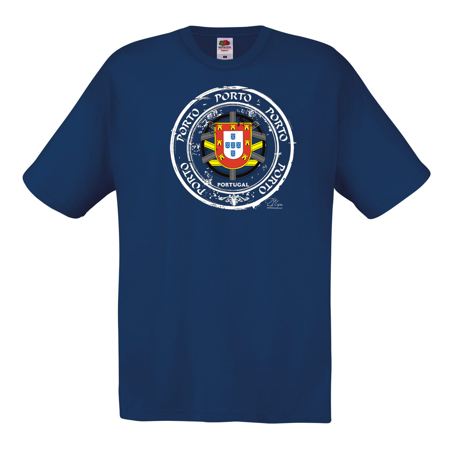 T-shirt Fruit of the Loom, Original 145g, Selo Escudo Porto