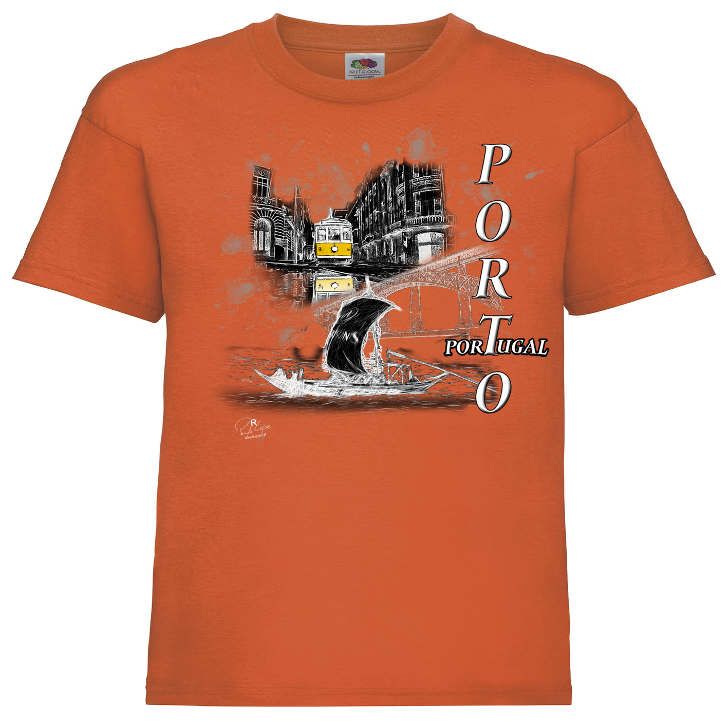 T-shirt Fruit of the Loom Kids Espelho 2