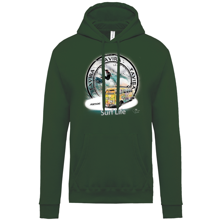 Sweatshirt Kariban com Capuz Surf Life Tavira