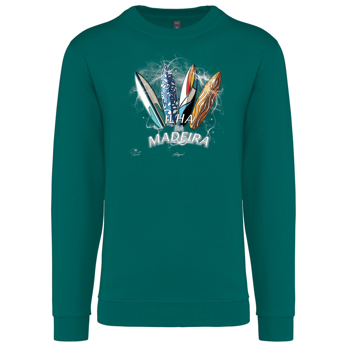 Sweatshirt Kariban sem Capuz Surfboards Ilha da Madeira