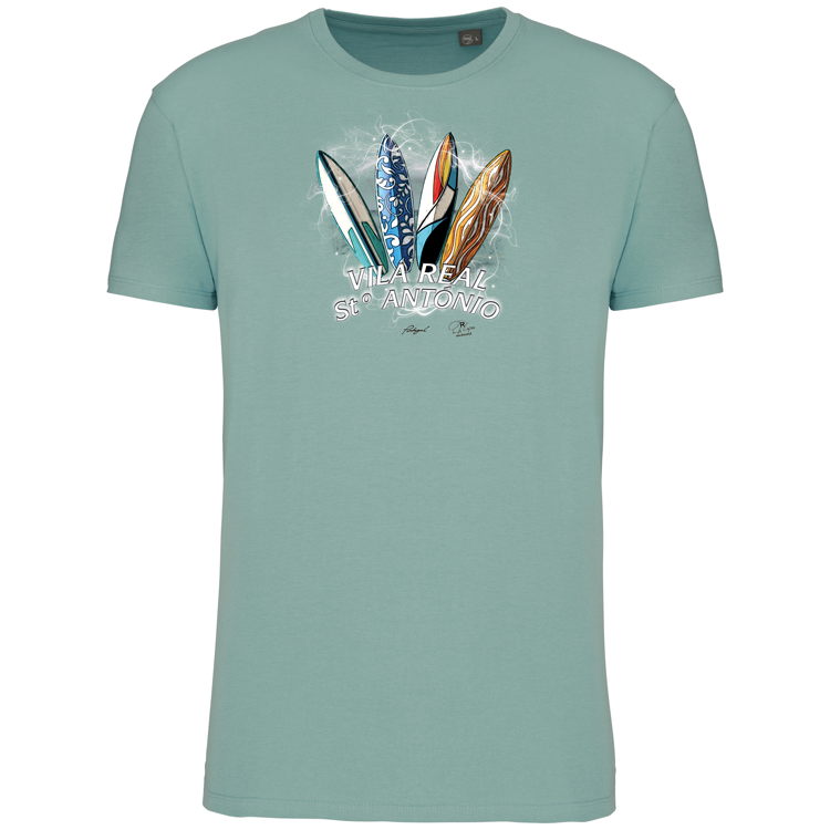 T-Shirt Algodão Biológico Surfboards Vila Real Stº António