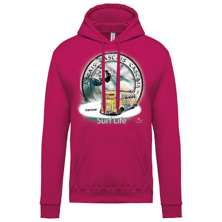 Sweatshirt Kariban com Capuz Surf Life Cascais