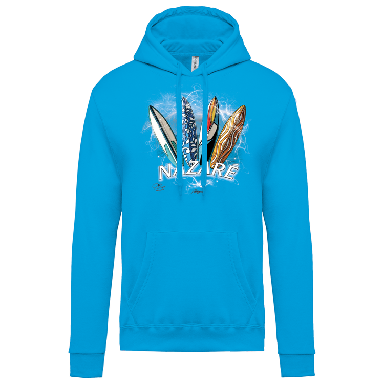 Sweatshirt Kariban com Capuz Surfboards Nazaré