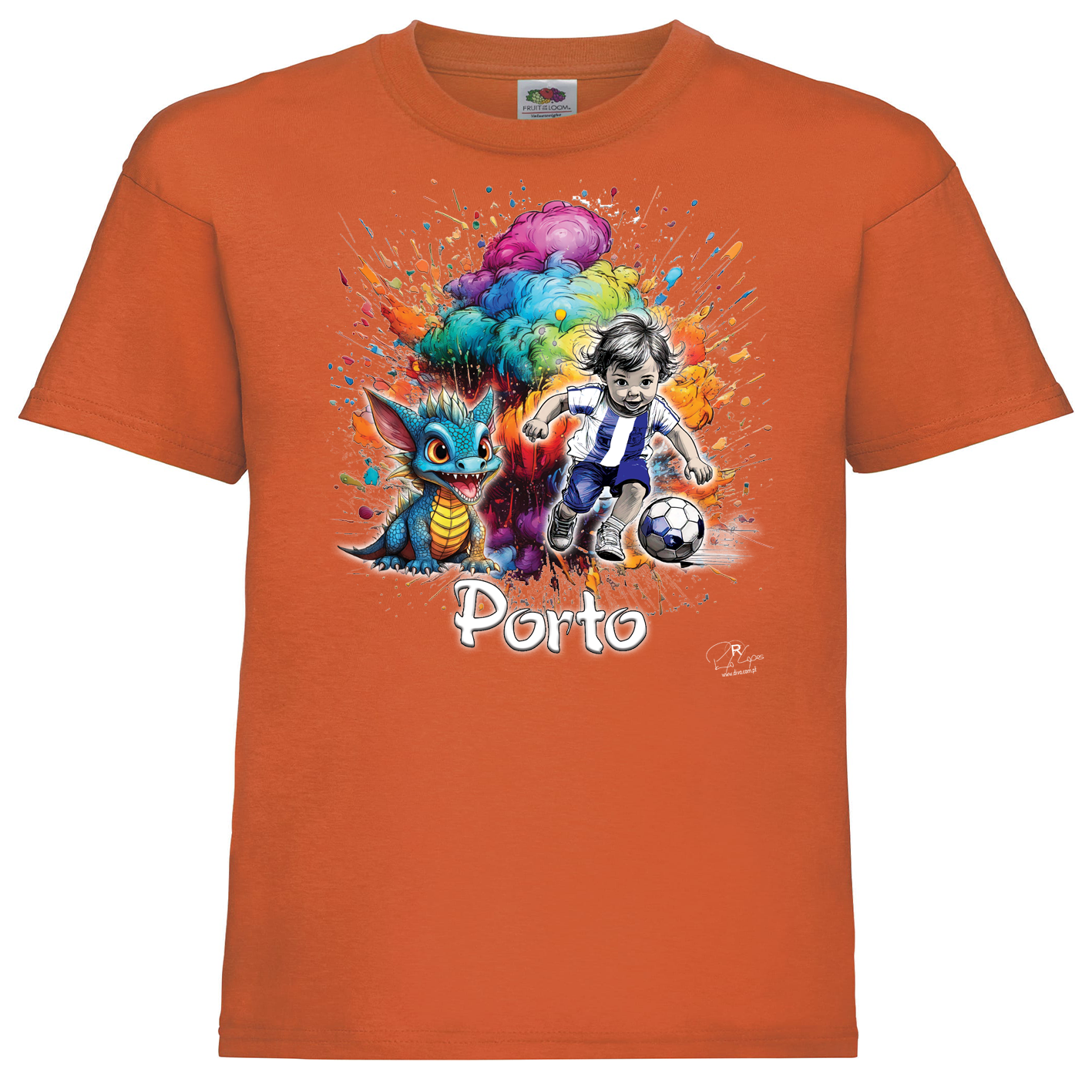 T-shirt Fruit of the Loom Kids 10 Porto