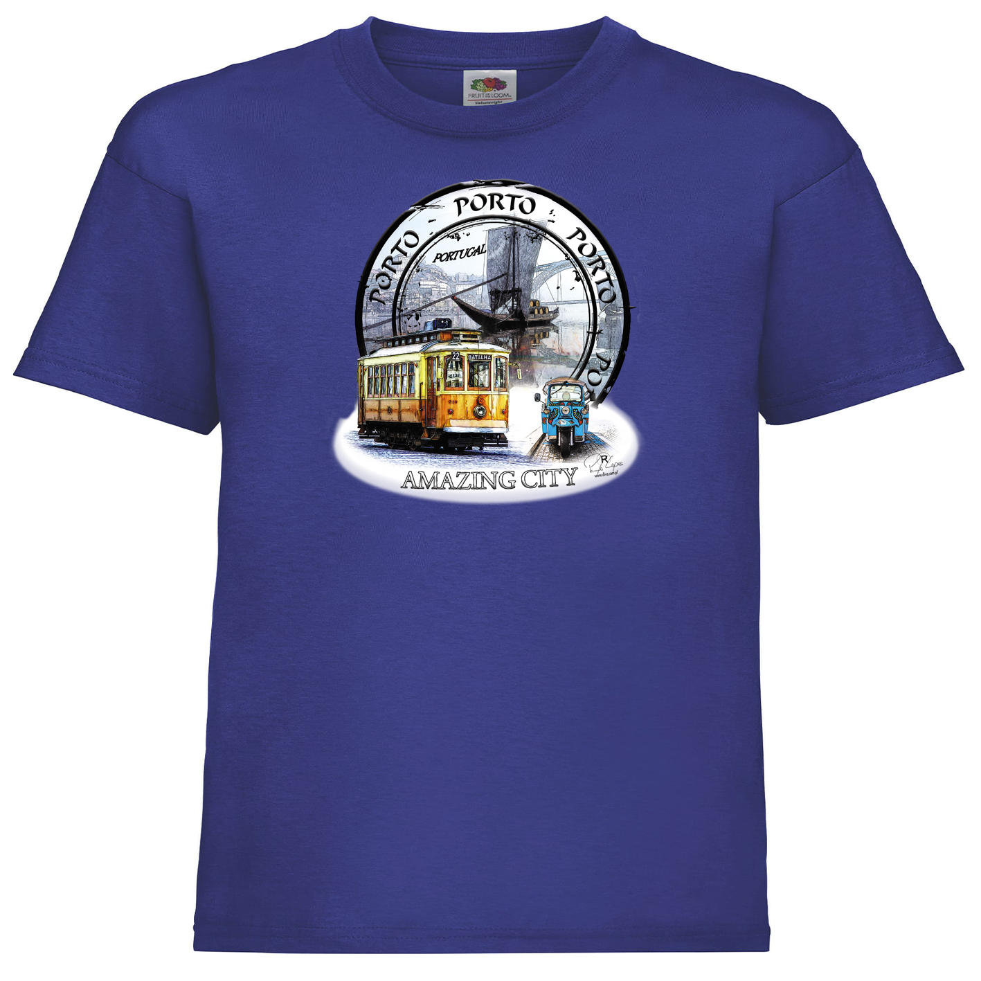 T-shirt Fruit of the Loom Kids Amazing City Porto
