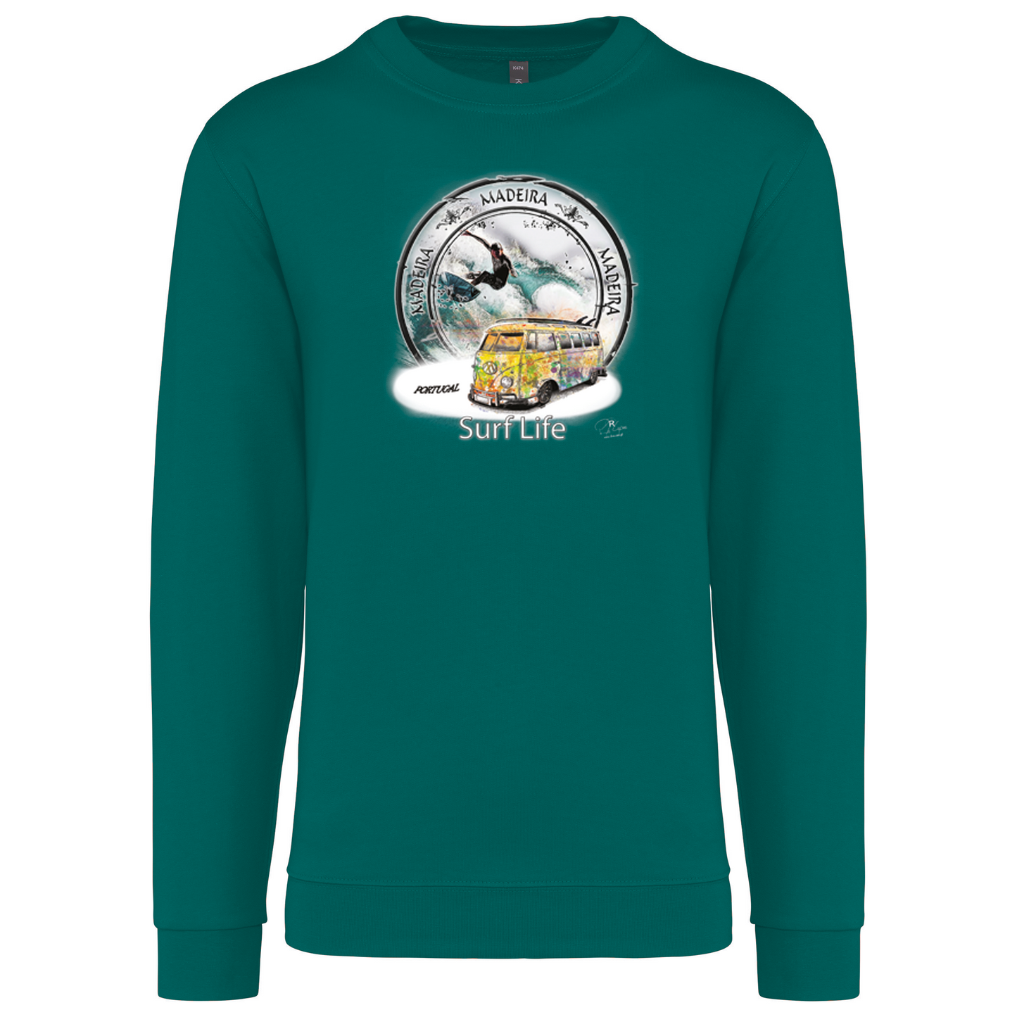 Sweatshirt Kariban sem Capuz Surf Life Ilha da Madeira
