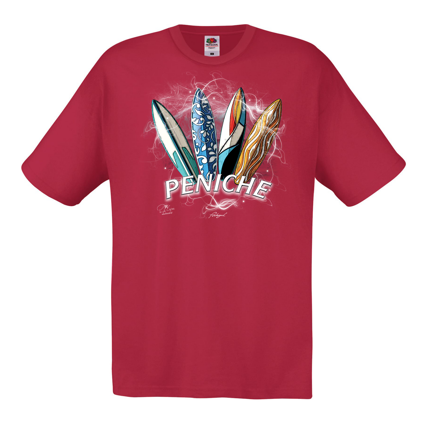 T-shirt Fruit of the Loom, Original 145g, Surfboards Peniche