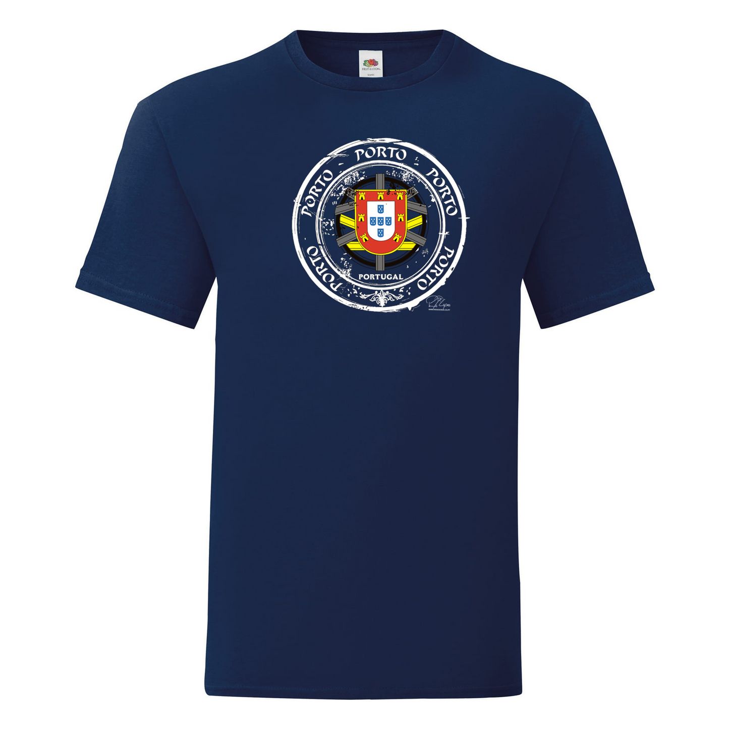 T-shirt Fruit of the Loom, Iconic, 150g, Selo Escudo Porto