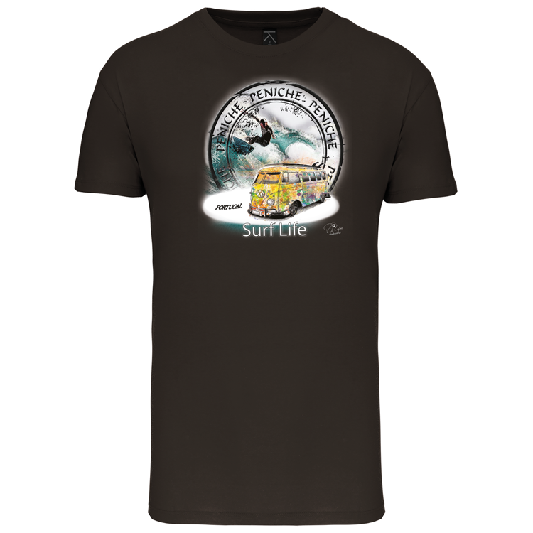 T-Shirt Algodão Biológico Surf Life Peniche