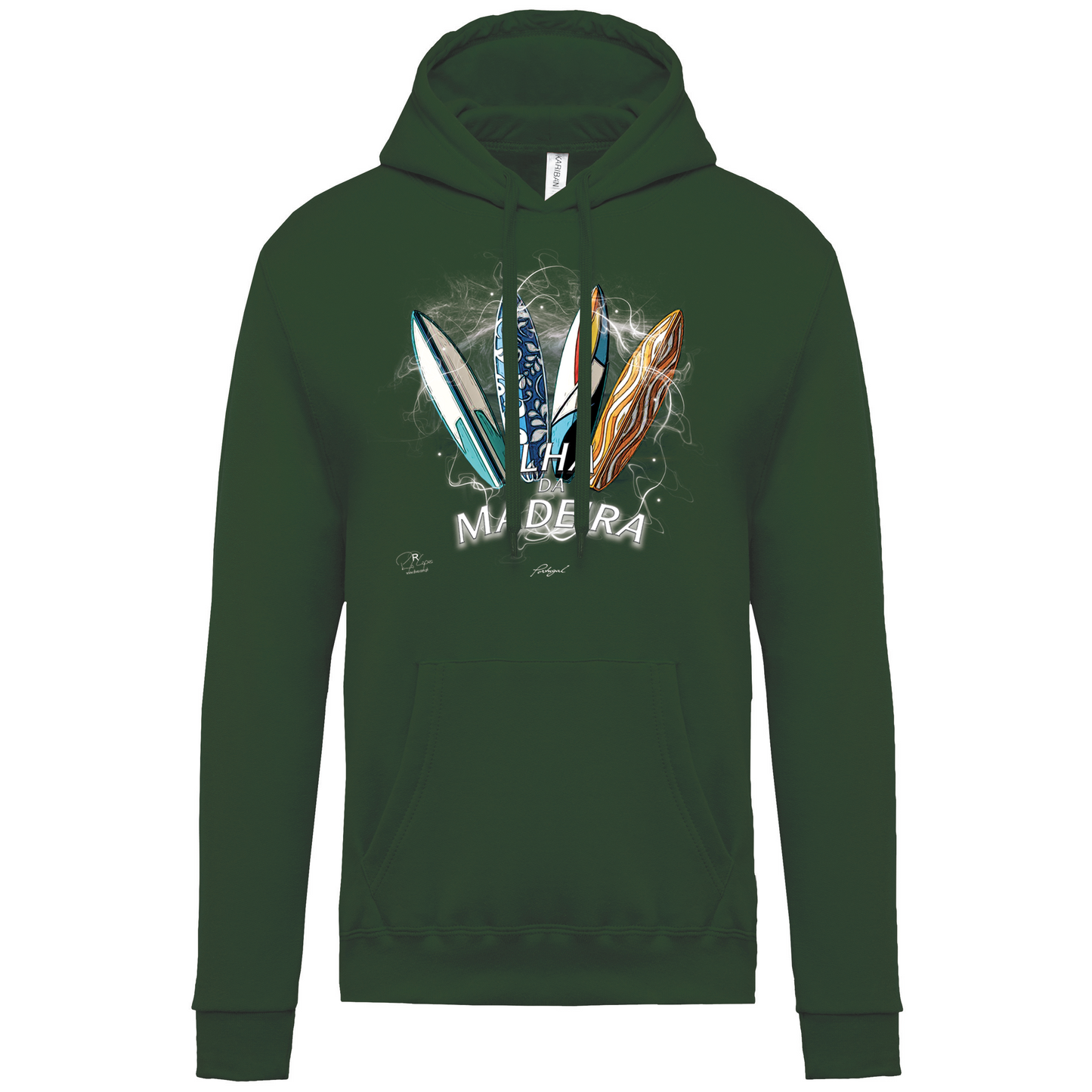 Sweatshirt Kariban com Capuz Surfboards Ilha da Madeira